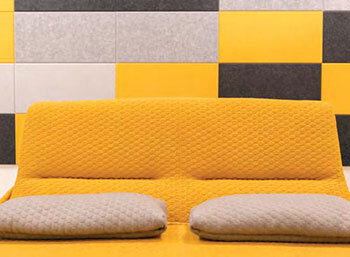 Wandabsorber im Wohnzimmer